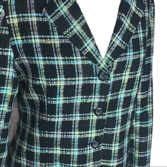 Requirements Petite Tweed Deep Vneck Blazer - Picture 3 of 4